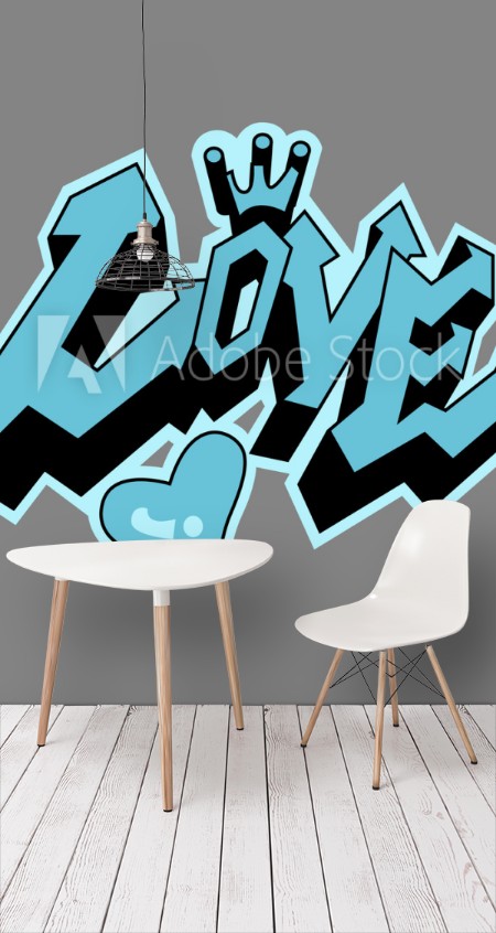 Image de Love in Graffiti style painting vector 